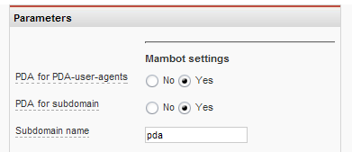 PDA_mambot settings