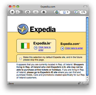 Expedia user detection