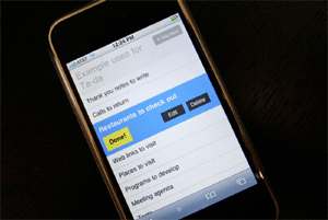 37signals iPhone Ta-da list