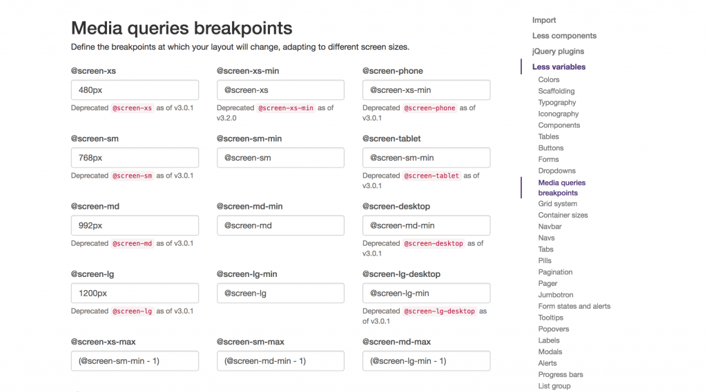 Customize section for Bootstrap