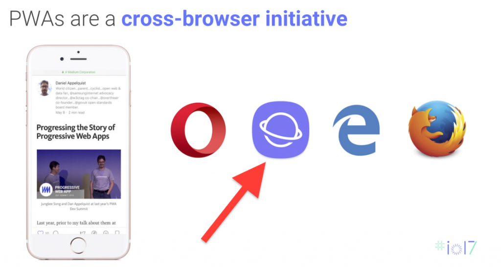 Samsung Internet Browser at Google IO2017