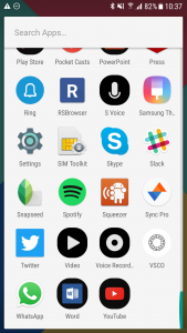 SIM Toolkit app menu on Android
